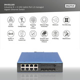 Digitus Industriel 8 + 4 10G uplink-port L3 administreret Gigabit, Switch 