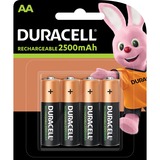 Duracell 4xAA Genopladeligt batteri AA Genopladeligt batteri, AA, 4 stk, 2500 mAh, Flerfarvet