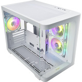FSP S380-WA Micro Tower Hvid, Towerkabinet Hvid, Micro Tower, PC, Hvid, micro ATX, Mini-ITX, SPCC, Hærdet glas, Spil