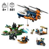 LEGO City Jungleeventyr – helikopter og ekspeditionsbase, Bygge legetøj Byggesæt, 8 År, Plast, 881 stk, 1,72 kg