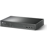 TP-Link TL-SF1009P netværksswitch Ikke administreret Fast Ethernet (10/100) Strøm over Ethernet (PoE) Sort Ikke administreret, Fast Ethernet (10/100), Fuld duplex, Strøm over Ethernet (PoE), Kan monteres på væggen