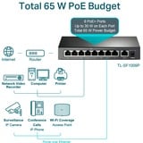 TP-Link TL-SF1009P netværksswitch Ikke administreret Fast Ethernet (10/100) Strøm over Ethernet (PoE) Sort Ikke administreret, Fast Ethernet (10/100), Fuld duplex, Strøm over Ethernet (PoE), Kan monteres på væggen