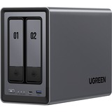 UGREEN NASync DXP2800 NAS System 2-Bay Kompakt Intel® N N100 8 GB DDR5 0 TB UGOS Pro Sort NAS, Kompakt, Intel® N, N100, 8 GB, DDR5