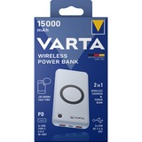 VARTA Trådløs Powerbank 15.000, Power Bank Hvid