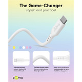 goobay USB 2.0 silikonekabel hvid, USB-C stik > USB-C stik Hvid