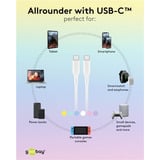 goobay USB 2.0 silikonekabel hvid, USB-C stik > USB-C stik Hvid