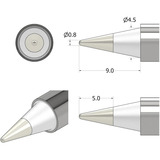 iFixit FixHub loddespids konisk spids, Loddekolbe Sølv