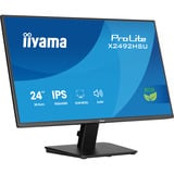iiyama ProLite X2492HSU-B1 computerskærm 61 cm (24") 1920 x 1080 pixel Fuld HD LED Sort, LED-skærm Sort (mat), 61 cm (24"), 1920 x 1080 pixel, Fuld HD, LED, 3 ms, Sort
