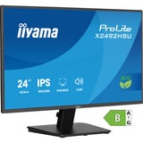 iiyama ProLite X2492HSU-B1 computerskærm 61 cm (24") 1920 x 1080 pixel Fuld HD LED Sort, LED-skærm Sort (mat), 61 cm (24"), 1920 x 1080 pixel, Fuld HD, LED, 3 ms, Sort