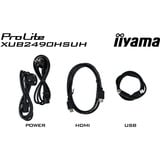 iiyama XUB2490HSUH-B2 computerskærm 60,5 cm (23.8") 1920 x 1080 pixel Fuld HD LED Sort, LED-skærm Sort (mat), 60,5 cm (23.8"), 1920 x 1080 pixel, Fuld HD, LED, 4 ms, Sort