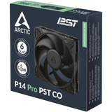 ARCTIC P14 Pro PST CO Computerkabinet Ventilator 14 cm Sort 1 stk, Sag fan Sort, Ventilator, 14 cm, 400 rpm, 2500 rpm, 186 m³/t, Sort