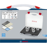 Bosch 2608599037 Kit frese a secco diamantate 5 parti 1 pz. Fræsemaskine, Drill bit sæt Fræsemaskine, Sten, Flise, Bosch, Sølv, 5 stk