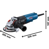 Bosch GWS 17-125 PSB PROFESSIONAL vinkelsliber 12,5 cm 11500 rpm 1700 W 2,3 kg Blå/Sort, 11500 rpm, 12,5 cm, Vekselstrøm, 2,3 kg
