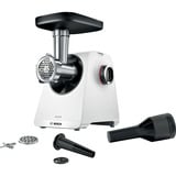 Bosch Serie 4 MFWS420W kødhakker 1300 W Hvid Hvid, 1300 W, Hvid, 1 m, Rustfrit stål, 1900 W, 500 W