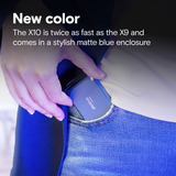 Crucial X10 Portable SSD 4 TB, Solid state-drev Blå