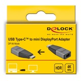 DeLOCK 64121 USB grafisk adapter 4096 x 2160 pixel Grå grå/Sort, 3.2 Gen 1 (3.1 Gen 1), USB Type-C, 1, 4096 x 2160 pixel
