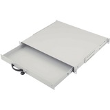 Digitus 19" Lockable Keyboard shelf, Opbevaring grå, Grå, 25 kg, 1U, Tyrkiet, 48,3 cm (19"), 3,5 kg