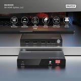 Digitus 8K HDMI Splitter, 1x2 Sort