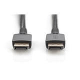 Digitus DisplayPort 1.4 Premium tilslutningskabel, UHD 8K Sort/grå