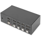 Digitus KVM-switch DisplayPort 4x 1, KVM-switchen Sort