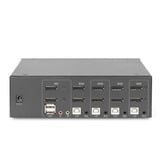 Digitus KVM-switch DisplayPort 4x 1, KVM-switchen Sort