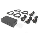 Digitus KVM-switch DisplayPort 4x 1, KVM-switchen Sort