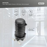 Digitus LWL-kuppel muffe, til 48 fibre, Boliger Sort