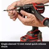 EINHELL Professionel batteridrevet slagboremaskine TP-CD 18/120 Li-i BL - Solo, 18 Volt, Slagborer skruemaskine Sort/Rød