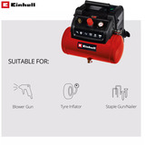 EINHELL TC-AC 190/6/8 OF, Kompressor Rød/Sort