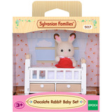 EPOCH Sylvanian Families - Chokoladehare baby med babyseng, Bygge legetøj 