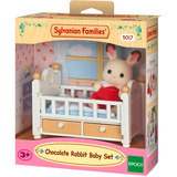 EPOCH Sylvanian Families - Chokoladehare baby med babyseng, Bygge legetøj 