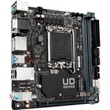 GIGABYTE H610I DDR4 bundkort Intel H610 Express LGA 1700 mini ITX Intel, LGA 1700, Intel® Celeron®, Intel® Core™ i3, Intel® Core™ i5, Intel® Core™ i7, Intel® Core™ i9,..., LGA 1700, DDR4-SDRAM, 64 GB