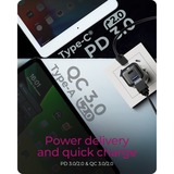 ICY BOX IB-PS1020-PD, Oplader Sort
