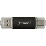 Intenso 3539490 USB-nøgle 64 GB USB Type-A / USB Type-C 3.2 Gen 1 (3.1 Gen 1) Anthracit, USB-stik antracit/gennemsigtig, 64 GB, USB Type-A / USB Type-C, 3.2 Gen 1 (3.1 Gen 1), 70 MB/s, Hætte, Anthracit