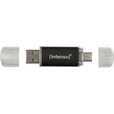 Intenso 3539490 USB-nøgle 64 GB USB Type-A / USB Type-C 3.2 Gen 1 (3.1 Gen 1) Anthracit, USB-stik antracit/gennemsigtig, 64 GB, USB Type-A / USB Type-C, 3.2 Gen 1 (3.1 Gen 1), 70 MB/s, Hætte, Anthracit