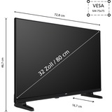 JVC LT-32VF5356 TV 81,3 cm (32") Fuld HD Smart TV Wi-Fi Sort 250 cd/m², LED-tv Sort, 81,3 cm (32"), 1920 x 1080 pixel, Fuld HD, Smart TV, Wi-Fi, Sort