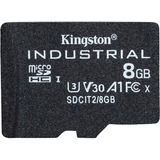 Kingston Industrial 8 GB MicroSDHC UHS-I Klasse 10, Hukommelseskort Sort, 8 GB, MicroSDHC, Klasse 10, UHS-I, Class 3 (U3), V30