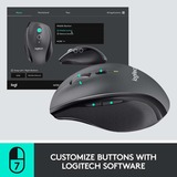 Logitech Customizable Mouse M705 mus Højre hånd RF trådløst Optisk 1000 dpi antracit, Højre hånd, Optisk, RF trådløst, 1000 dpi, Kul