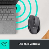 Logitech Customizable Mouse M705 mus Højre hånd RF trådløst Optisk 1000 dpi antracit, Højre hånd, Optisk, RF trådløst, 1000 dpi, Kul