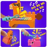 Mattel BLOKS -musikbondegårdband, Bygge legetøj Byggesæt, 1 År, Lydeffekter understøttet, Plast, 40 stk, 1,88 kg