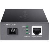 TP-Link TL-FC311A-20 netværksomformer til medie 1000 Mbit/s 1550 nm Enkeltilstand Sort, Audio/video sender 1000 Mbit/s, IEEE 802.3, IEEE 802.3ab, IEEE 802.3i, IEEE 802.3u, IEEE 802.3x, IEEE 802.3z, Gigabit Ethernet, 10,100,1000 Mbit/s, 1000 Mbit/s, SC