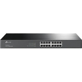 TP-Link TL-SG1016 Ikke administreret Gigabit Ethernet (10/100/1000) 1U Sort, Switch Brown, Ikke administreret, Gigabit Ethernet (10/100/1000), Fuld duplex, Stativ-montering, 1U, Detail