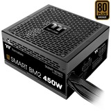 Thermaltake Smart BM2 enhed til strømforsyning 450 W 24-pin ATX Sort, PC strømforsyning Sort, 450 W, 100 - 240 V, 540 W, 47 - 63 Hz, 7 A, Aktiv