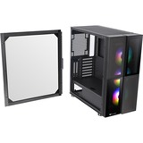 Thermaltake Versa T26 TG ARGB Midi Tower Sort, Towerkabinet Sort, Midi Tower, PC, Sort, ATX, EATX, micro ATX, Mini-ITX, SPCC, Spil