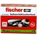 fischer EasyHook Rund DuoPower 6x30, Dyvel Hvid