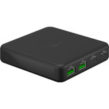goobay USB-C multiport bordoplader, PD, GaN, 65 watt Sort