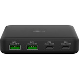 goobay USB-C multiport bordoplader, PD, GaN, 65 watt Sort