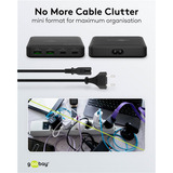 goobay USB-C multiport bordoplader, PD, GaN, 65 watt Sort