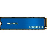 ADATA LEGEND 710 M.2 512 GB PCI Express 3.0 3D NAND NVMe, Solid state-drev Blå/Guld, 512 GB, M.2, 2400 MB/s