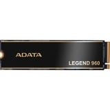 ADATA LEGEND 960 4 TB M.2 PCI Express 4.0 NVMe 3D NAND, Solid state-drev mørk grå/Guld, 4 TB, M.2, 7400 MB/s